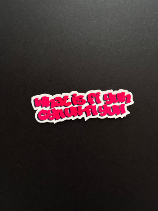 Pon Di Car Back Sticker